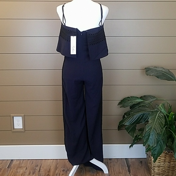 SOLD NWT PARKER Navy Genevieve String Jumpsuit - Picture 6 of 8